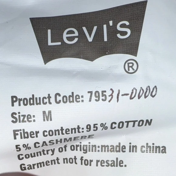 Levi’s Logo Sweatshirt Men’s Medium Navy Blue Crewneck Pullover